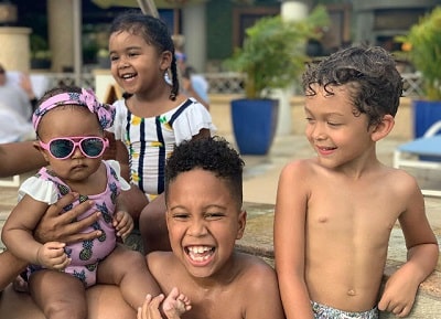 A picture of Timothy's grandchildren from his daughters and their marriage.